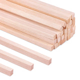 60 Pieces Balsa Wood Sticks 1/2 x 1/2 x 12 Inch Wood Strips Balsa Square Wooden Dowels Hardwood Unfinished Wood Sticks for Craft