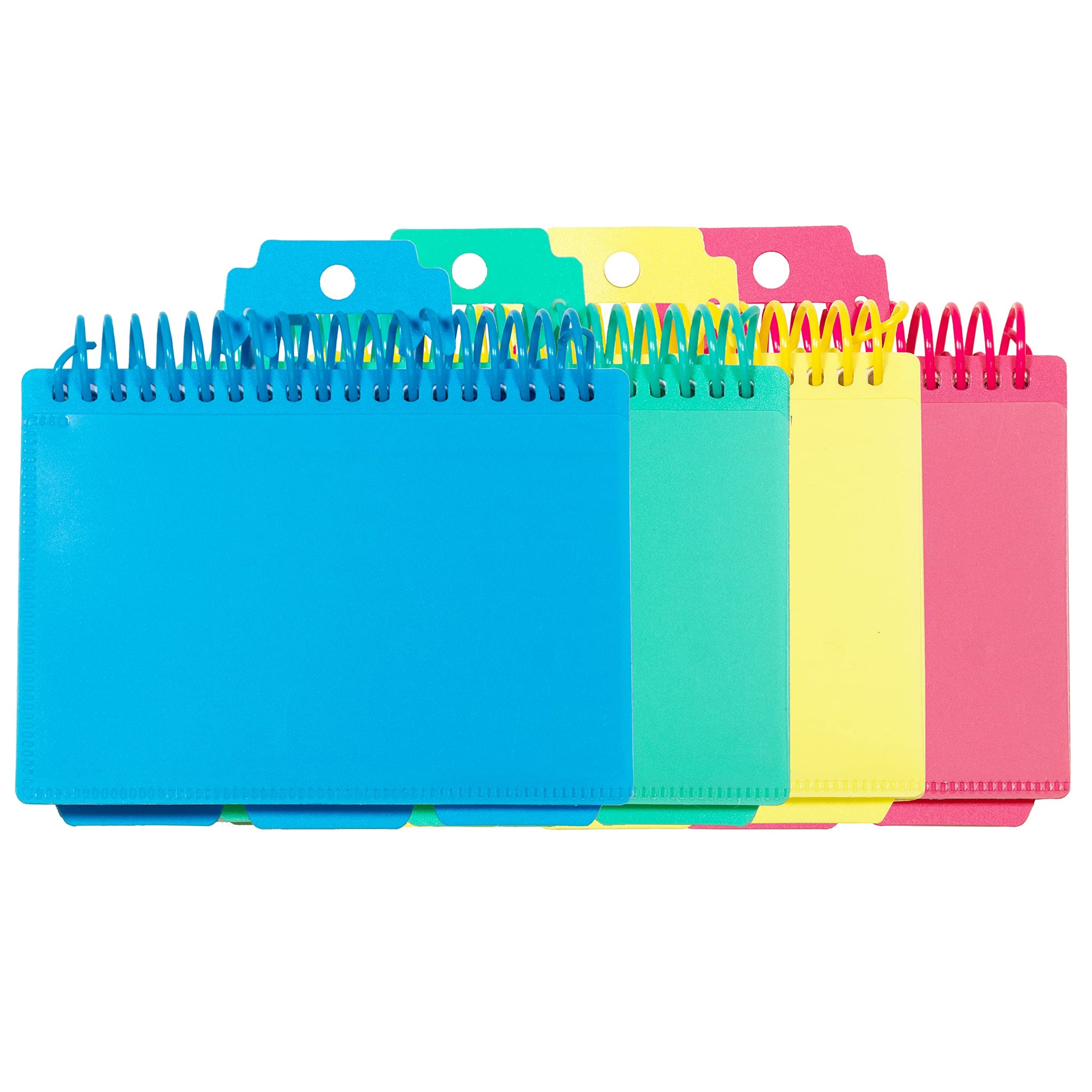C-Line Spiral Bound Index Card Notebook With Tabs, Includes 60 Ruled 3 X 5 Inches Index Cards, Pack Of 24 Notebooks, Assorted Co