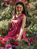 Libas Women'S Cotton Fit And Flare Maxi Dresses (29436O_Pink_M)