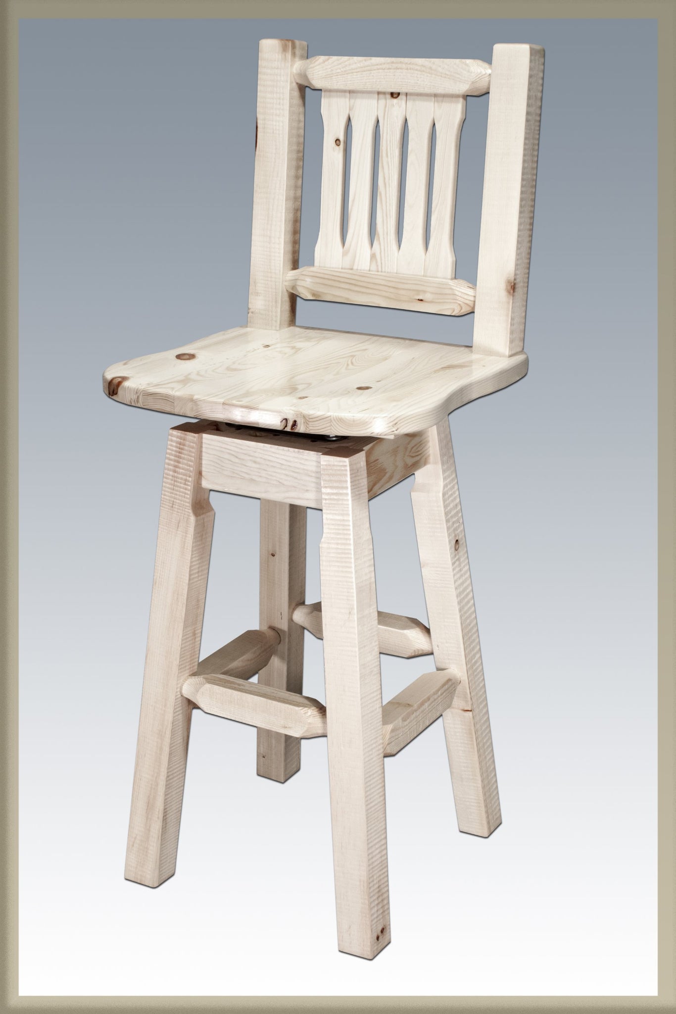 Montana Woodworks Barstool With Back And Swivel