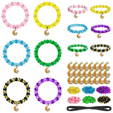 Cinrobiye 24 Set Diy Friendship Bracelet Making Kit, 600 Pony Beads Jewelry Craft Set With Moon Star Charms & Elastic Cord, Summ