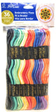 J & P Coats 36 Skeins Variegated Embroidery Floss Yarn36