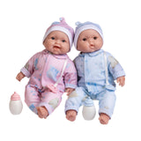 JC Toys Twins 13 Realistic Soft Body Baby Dolls Berenguer Boutique | Twins Gift Set with Removable Outfits and Accessories | Pin