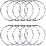 10Pcs Macrame Hoops Ring, BetterJonny 10 Inch Metal Craft Rings Hoops Silver Dream Catcher Rings Wreath Hoop Rings for Home Deco