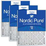 Nordic Pure 16x20x2 (15 1/2 x 19 1/2 x 1 3/4) Pleated MERV 12 Air Filters 3 Pack
