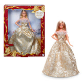 Barbie Signature 2025 Holiday Blonde Fashion Doll Wearing Silver & Gold Gown, Seasonal Collector in Displayable Packaging & Stan