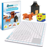 3Dmate Starter Transparent 3D Pen Mat 9 x 7 Inches with Compatible Stencils Book Flexible TwoSided HeatResistant Silicone 
