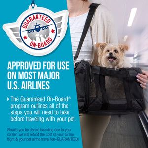 Sherpa Original Deluxe Travel Pet Carrier, Airline Approved & Guaranteed On Board - Black, Small