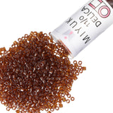Miyuki Delica Seed Beads - Size 11/0 (1.6 mm), DB1891, Transparent Dark Topaz Luster, 7.2 g, Approx. 1440 Beads, Made in Japan