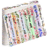 Lanties 50 Pack Christian Gifts for Women Bulk Bible Verse Scripture Nail Files Floral Emery Boards Christian Religious Party Em
