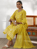 Libas Women'S Chanderi Silk Kurta Set (49453_Mustard_2Xl)