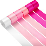 LIUYAXI Pink Satin Ribbon 1 1/2 Inch X 6 Rolls Total 60 Yards Double Faced Pink Ribbon Set for Gift Wrapping Craft Wedding Decor