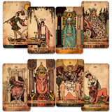 CRAFTERIAN Classic Tarot Set - 78 Gold-Edged Classic Cards with Guidebook - Perfect for Beginners - Sleek Light Deck & Comprehensive Manual - Authentic Tarot Experience.