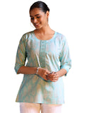 Libas Women'S Cotton Regular Kurti (29285Xs_Blue