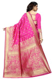 Sugathari Womens Banarasi Saree Pure Kanjivaram Silk Saree Soft New Ladies 2023 Design Wear Pattu Sarees Latest Cotton Party Sari Collections With Blouse Piece For Wedding Sadi (Sam Pari-100 Rani)