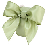 LIZLOVESS Sage Green Satin Wired Ribbon 2.5 x 25 Yd, Dusty Sage Wire Edge Decorative Ribbon for Wreaths Supplies, Crafts, Gift W