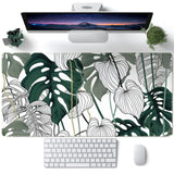 Desk Mat Green Plant Leaf Large Mouse Pad Desk Pad Tropical Boho Desk Accessories for Women Office Decor Laptop Keyboard Mouse M