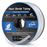 Heat Shrink Tubing 1/2 Inch, 3:1 Ratio Wires Tube, Dual Wall Adhesive-Lined Waterproof Wrap, 33FT Transparent Industrial and Mar