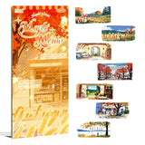 Diuhofart Journal Sticker Book for Junk Journaling, Transparent PET Seasons Landscape Stickers for Scrapbook Supplies, Scrapbook