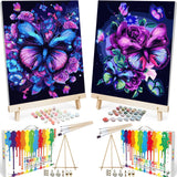 BAISITE Paint by Numbers Kit for Adults Beginners,16 Wx20 L 2 Pack Canvas for Painting Kits for Adults in Colorful Box 5152 Alre