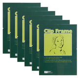 Ambiance Gallery Clip Frame - 4X6-6 Pack Of Modern Low-Profile Invisible Minimalist Picture Frames - Poster Frames With Glass An