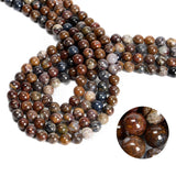 65Pcs 6mm Brown Pietersite Smooth Round Beads Natural Round Loose Real Stone Beads Gemstone Genuine for DIY Hand Made Craft Jewe