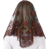 Spanish Mantilla Lace Veil Mantilla Catholic Church Chapel Veil Head Covering Latin Mass (Blown), 120cmx60cm