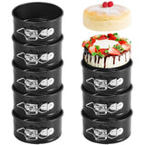Sunnyray 25 Pcs 4 Inch Springform Pan for Baking Mini Cheesecake Pans with Removable Bottom Nonstick Leakproof Round Cake Mold S