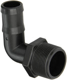 Banjo HB150/12590 Polypropylene Hose Fitting, 90 Degree Elbow, 11/2 NPT Male x 11/4 Barbed