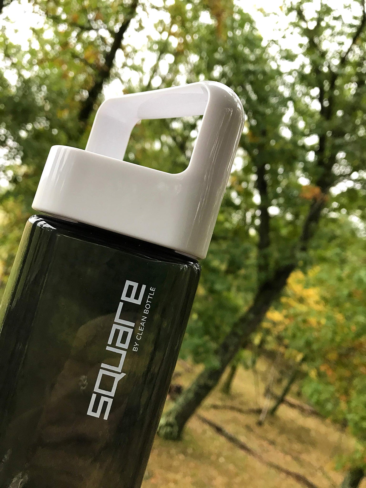 Square Water Bottle Leak Proof 25oz | Easy Clean Water Bottle |Tritan Square Water Bottle | Travel Water Bottles with Carabiner