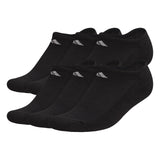 Adidas WomenS NoShow Sock, Pack Of Six, Black/Aluminum 2, One Size