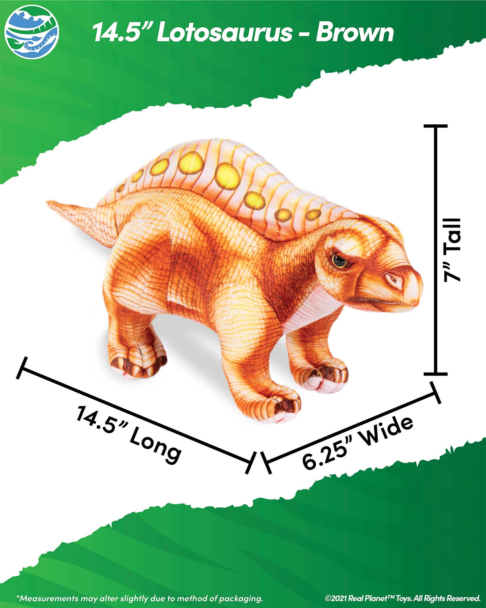 Real Planet 14.5 Dinosaur Plush Toy - Little Boy Dinosaur Toys, Dinosaur Stuffed Animals, Dino Plushie, Baby Stuffed Dinosaur,
