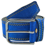 Exotique MenS Blue Casual Genuine Leather Belt(Bm0048BlS)