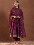 Libas Women'S Viscose Rayon Printed Kurta Set (49426, Burgundy, Large