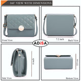 Adisa Women'S Girls Quilted Round Gold Sling Bag (Sl5149-Grn),Green,,B0F2GJ92Y9