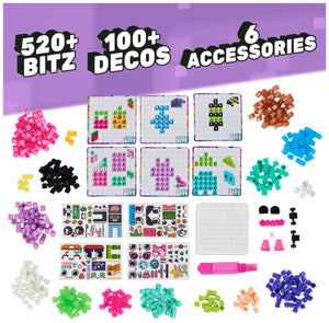 Pixobitz, Exclusive Creator Pack With 522 Water Fuse Beads, Decos And Accessories, Makes 3D And 2D Creations With No Heat, Arts