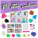 Pixobitz, Exclusive Creator Pack With 522 Water Fuse Beads, Decos And Accessories, Makes 3D And 2D Creations With No Heat, Arts