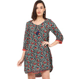 Ke Kanha Exports WomenS Boho Short Dress For Woman Kurti | Womens Dresses Western | Soft Silky Fabric Beach Wear Tunic (Size:L