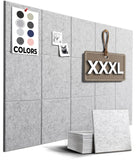 WALLHERO Vision Board, Cork Board for Walls, 59x36 | 15 Pack | Felt Bulletin Board, Large Cork Board for Office, Wall Protector 