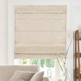 Chicology Cordless Roman Window Shade, Belgian Flax, 34.5 W x 72 H