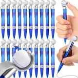 Zhanmai 24 Pcs Golf Ball Pen Sports Ballpoint Pens Golf Pens Golf Party Favors Cool Writing Pen for Stationery School(Blue)