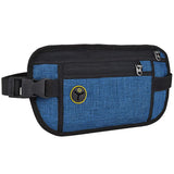 Fatmug Travel Money Belt, Polyester Waist Pouch Bag For Men, Women, Boys & Girls Navy Blue