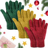 Patelai 3 Pairs Microfiber Plant Dusting Gloves Leaf Cleaning Gloves for Indoor Plants, Blinds, Furniture, House(Medium,Brown, D