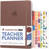 Clever Fox Teacher Planner - School Year Planner with Calendars & Lesson Plans - Teacher Plan Book for Classroom & Homeschool Or