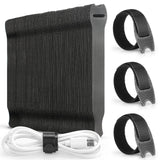 Alyvisun 120 Pcs Cable Ties Reusable, Hook And Loop Nylon Cable Tidy Straps