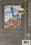 Dimensions Gold Collection Counted Cross Stitch Kit, Beacon at Rocky Point, 18 Count White Aida, 5 x 7
