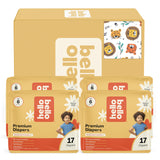 Hello Bello Diapers, Size 6 (35 lbs) Wild Cats, 68 Count Value Pack of Premium Disposable Baby Diapers, Hypoallergenic with Soft