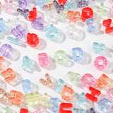 BERMRO 500Gram/160pcs Large Letter Beads Big Chunky Letter Bead A-Z Acrylic Alphabet Bubble Beads for Paracord Bead Bag Charm Ke