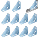 BIAXJUNY 90 Degree Gusseted Fitting for 1-5/8 Strut Channel,4 Hole Heavy Duty Steel Right Angle Connector Brackets for 1 /2 Bolt