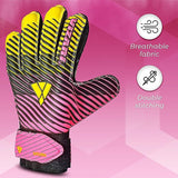 Vizari Saturn F.P. Goalkeeper Gloves W/ Finger Support – Pink/Yellow